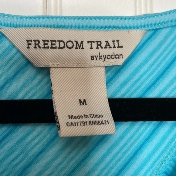 New Freedom Trail by Kyoden Turquoise Short Sleeved Dress Size Medium (M) - Picture 5 of 8